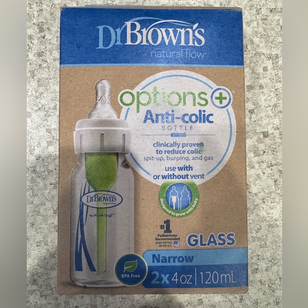 Dr. Brown's Anti-Colic Baby Bottle - Green and Blue